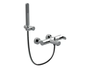 DELUXE - SURF - F5801DL - Wall-mounted single handle bathtub mixer with hand shower _ Rubinetteria Giulini